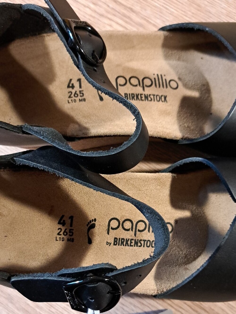 Birkenstock Papillio Black Cork Wedge Mary Jane Sandal 41 US 10/10.5 - Picture 6 of 12
